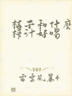 桔子和什么水果榨汁好喝