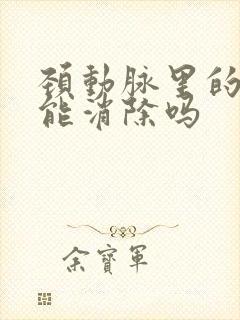 颈动脉里的斑块能消除吗