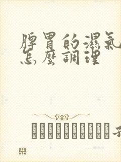 脾胃的湿气重了怎么调理