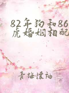 82年狗和86虎婚姻相配吗