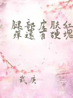 腿部皮肤红肿瘙痒还有硬块是怎么回事