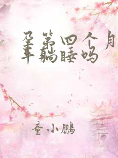 孕第四个月可以平躺睡吗