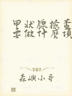 甲状腺检查都需要做什么项目