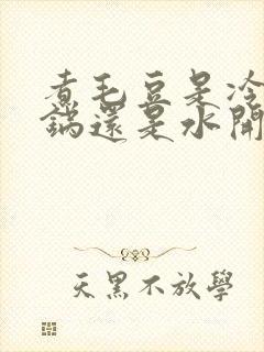 煮毛豆是冷水下锅还是水开了再煮