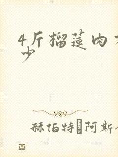 4斤榴莲肉有多少