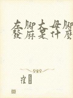 左脚大母脚趾头发麻是什么原因