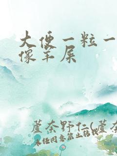 大便一粒一粒的像羊屎