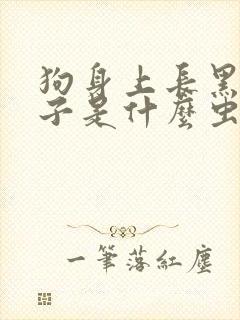 狗身上长黑色虫子是什么虫