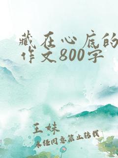 藏在心底的什么作文800字