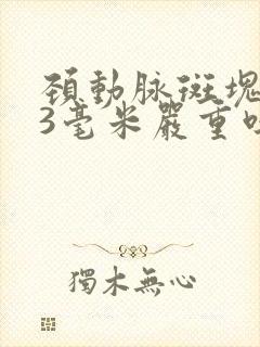 颈动脉斑块厚度3毫米严重吗