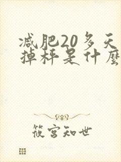 减肥20多天不掉秤是什么原因