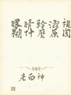 眼睛干涩视力模糊什么原因用什么眼药水