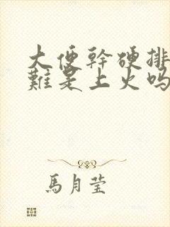 大便干硬排便困难是上火吗