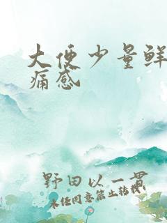 大便少量鲜血无痛感