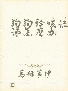 狗狗干咳流黄鼻涕怎么办