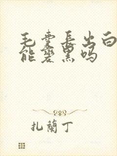 毛囊长出白发还能变黑吗