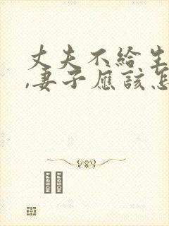 丈夫不给生活费,妻子应该怎么办