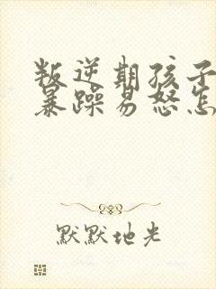 叛逆期孩子性格暴躁易怒怎么办