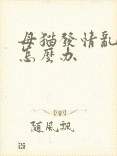 母猫发情乱撒尿怎么办