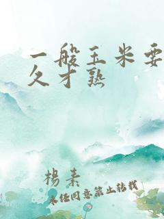 一般玉米要煮多久才熟