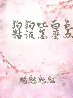 狗狗吐白色泡沫粘液怎么办