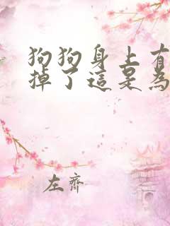 狗狗身上有块毛掉了这是为什么