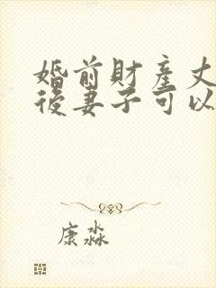 婚前财产丈夫死后妻子可以继承吗