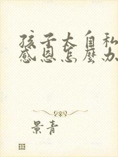 孩子太自私不懂感恩怎么办