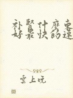 补肾什么东西最好最快的速度