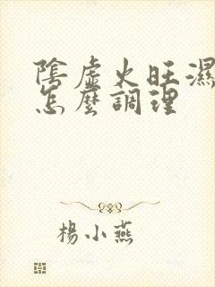 阴虚火旺湿气重怎么调理