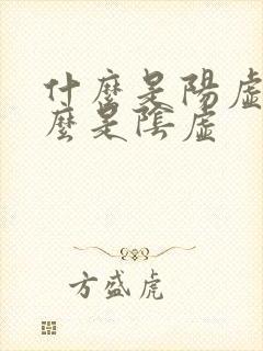 什么是阳虚,什么是阴虚