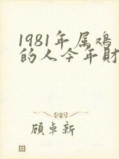1981年属鸡的人今年财运怎么样