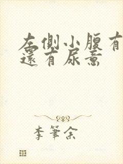 左侧小腹有点胀还有尿意