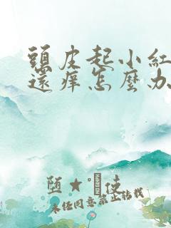 头皮起小红疙瘩还痒怎么办