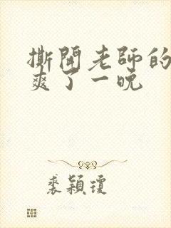 撕开老师的丝袜爽了一晚