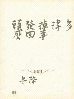 头发掉得多是怎么回事