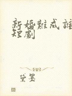 新婚难成谁之错短剧