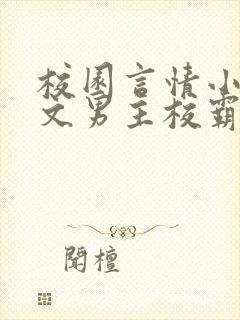 校园言情小说甜文男主校霸