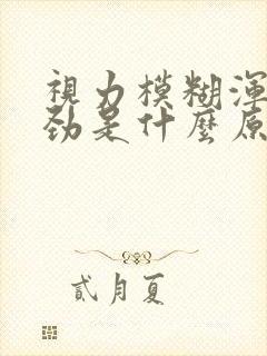 视力模糊浑身没劲是什么原因引起的