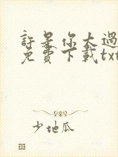 许是你太过耀眼免费下载txt