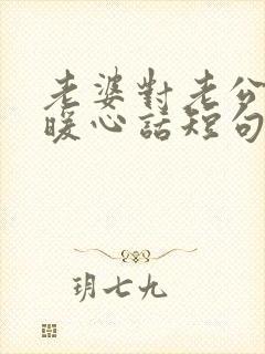 老婆对老公说的暖心话短句