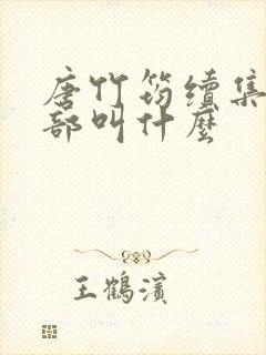 唐竹筠续集第二部叫什么