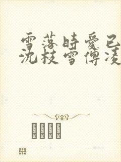 雪落时爱已落幕沈枝雪傅凌砚小说阅读