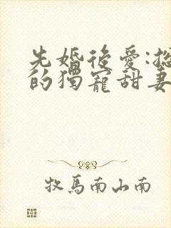 先婚后爱:总裁的独宠甜妻