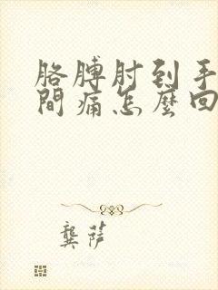 胳膊肘到手腕之间痛怎么回事啊