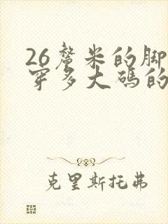 26厘米的脚长穿多大码的鞋