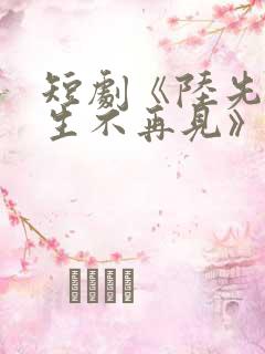 短剧《陆先生余生不再见》