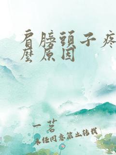 肩膀头子疼是什么原因