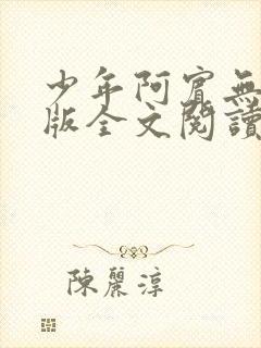少年阿宾无删减版全文阅读