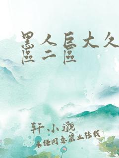 黑人巨大久久一区二区